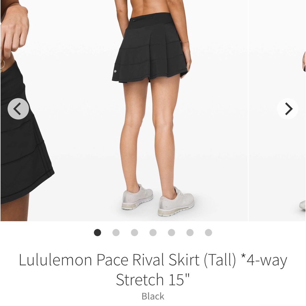 NWOT Lululemon pace rival skirt size 4 tall
